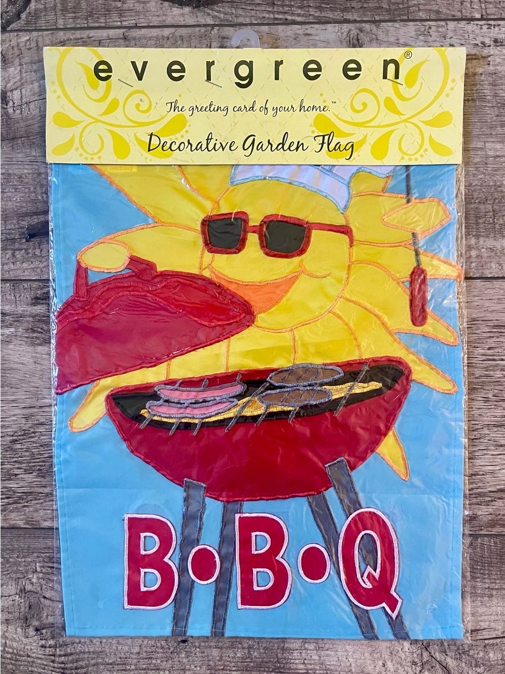 Sun & Grill Red Decorative Garden Flag